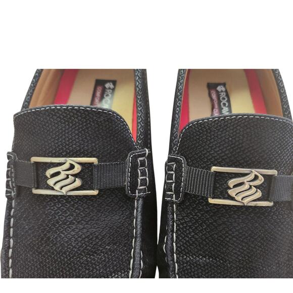 RocaWear Dwight Driving Slip On Loafer Black Faux Suede Shoe Men Size 10.5 - Picture 5 of 10